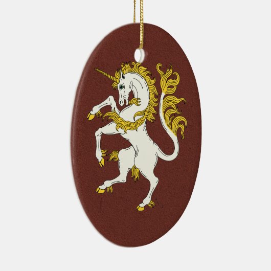 Unicorn Rampant Keramisch Ornament (Rechts)