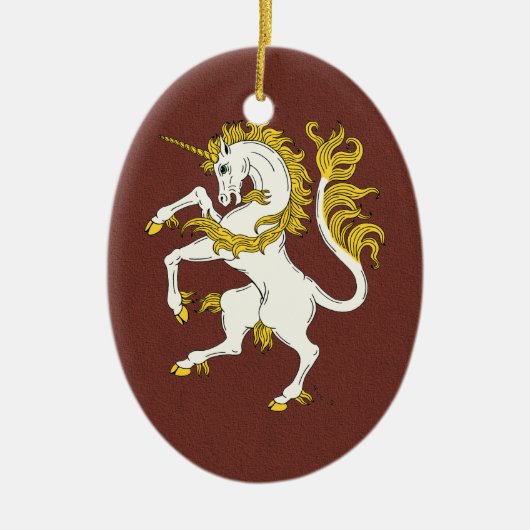 Unicorn Rampant Keramisch Ornament (Voorkant)