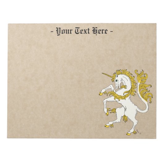 Unicorn Rampant Notitieblok (Voorkant)