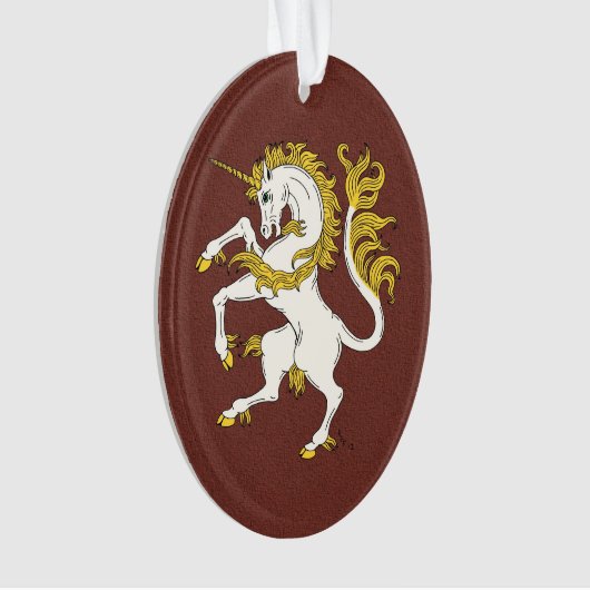 Unicorn Rampant Ornament (voorkant)
