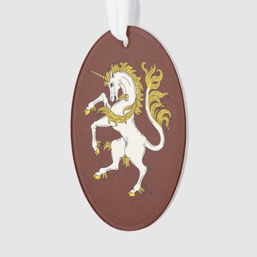 Unicorn Rampant Ornament (voorkant)