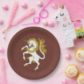 Unicorn Rampant Papieren Bordje (Feest)