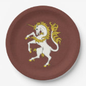 Unicorn Rampant Papieren Bordje (Voorkant)