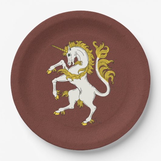 Unicorn Rampant Papieren Bordje (Voorkant)