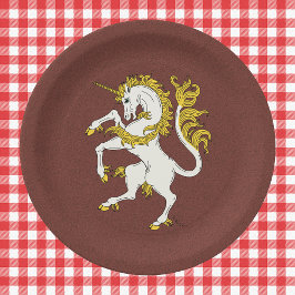 Unicorn Rampant Papieren Bordje