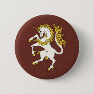 Unicorn Rampant Ronde Button 5,7 Cm