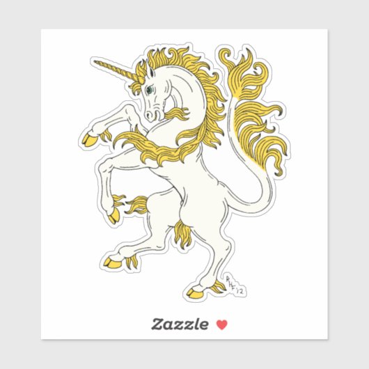 Unicorn Rampant Sticker (Vel)