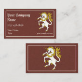 Unicorn Rampant Visitekaartje (Voorkant / Achterkant)