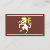 Unicorn Rampant Visitekaartje (Achterkant)