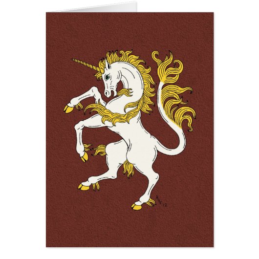 Unicorn Rampant Wenskaart (Voorkant)