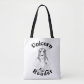 Unicorn Reader - Canvas tas, medium Tote Bag (Voorkant)