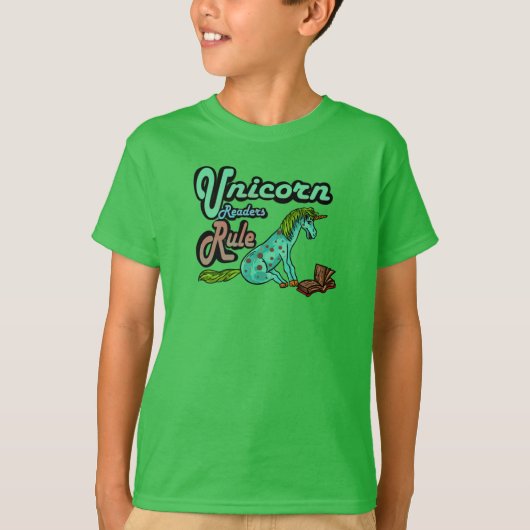Unicorn Readers Rule T-shirt (Voorkant)