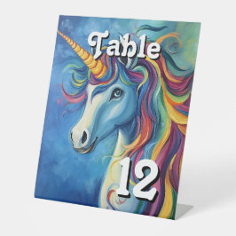 Unicorn Reclamebord Met Voetstuk