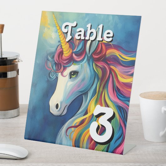 Unicorn Reclamebord Met Voetstuk (Insitu)