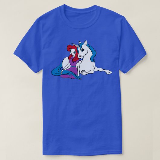 Unicorn Red Head Princess T-shirt (Design voorkant)