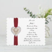 Unicorn Red Lace Bachelorette Party Kaart (Staand voorkant)