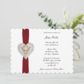 Unicorn Red Lace Bridal Shower Kaart (Staand voorkant)