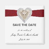 Unicorn Red Lace sparen de Datum Magnet (Voorkant)