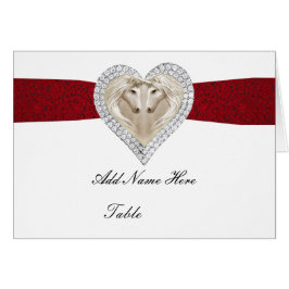 Unicorn Red Lace Table Place Card