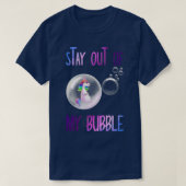 Unicorn regenboog blijf uit mijn bubbeltje t-shirt (Design voorkant)