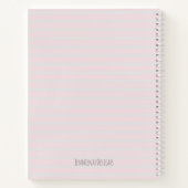  Unicorn regenboog Blush Roze Floral Notitieboek (Achterkant)