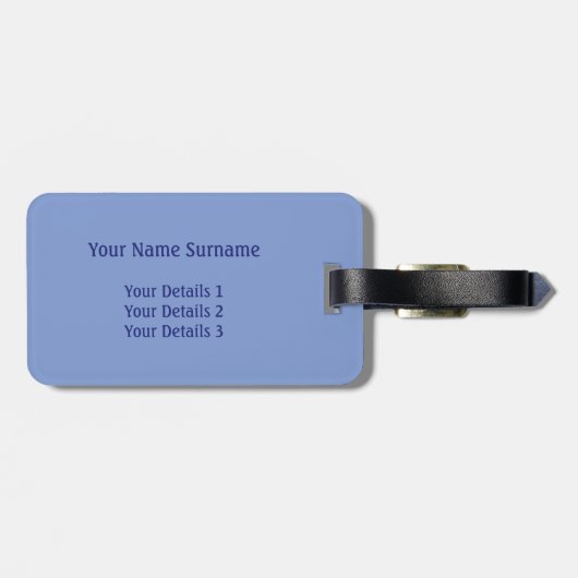 Unicorn, regenboog en wolken, op maat gesneden bagagelabel (Achterkant horizontaal)