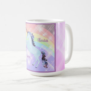 Unicorn, regenboog, voor meisjes, kinderen, feeste koffiemok