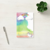 Unicorn, regenboog, Waterverf Splash om lijst te d Post-it® Notes (Kantoor)