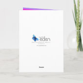 Unicorn-regenboogkleurig 3e verjaardag kaart (Achterkant)