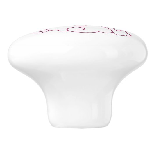 Unicorn regenboogslaapkamer decor, drawerknop keramische knop (Zijkant)