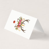 Unicorn Reindeer Antler / Kerstbloemen Kaart (Voorkant)