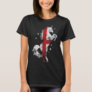 Unicorn  Retro England vlag T-shirt