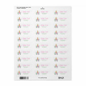 Unicorn Return Address Label (Full Sheet)