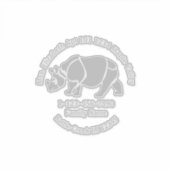 Unicorn Rhino Home Address Contour Sticker (Voorkant)