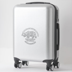 Unicorn Rhino Home Address Contour Sticker