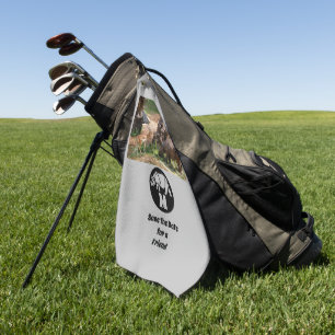 Unicorn Rhino Silhouette Monogram Foto Golfhanddoek