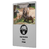 Unicorn Rhino Silhouette Monogram Klembord (Links)