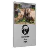 Unicorn Rhino Silhouette Monogram Klembord (Rechts)