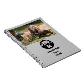 Unicorn Rhino Silhouette Monogram Notitieboek (Rechterzijde)