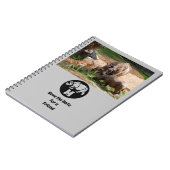 Unicorn Rhino Silhouette Monogram Notitieboek (Linkerzijde)