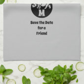 Unicorn Rhino Silhouette Monogram Theedoek (Gevouwen)