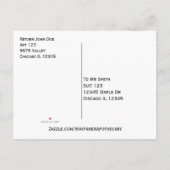 Unicorn Rhino Silhouette Monogram Uitnodiging Briefkaart (Achterkant)