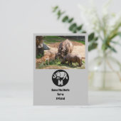 Unicorn Rhino Silhouette Monogram Uitnodiging Briefkaart (Staand voorkant)