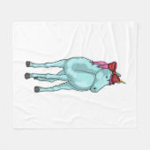 Unicorn Ribbon Fleece Deken (Voorkant (Horizontaal))