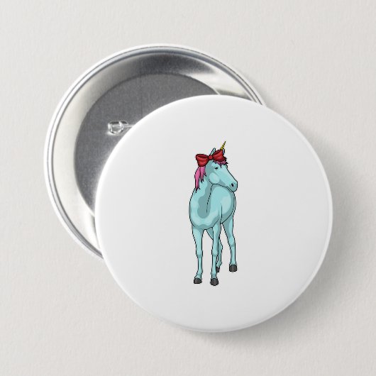 Unicorn Ribbon Ronde Button 7,6 Cm (Voorkant /achterkant)