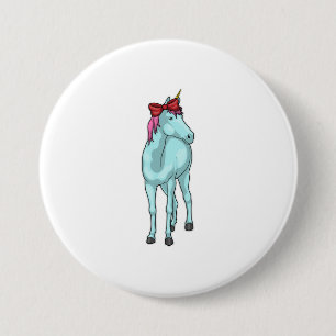 Unicorn Ribbon Ronde Button 7,6 Cm