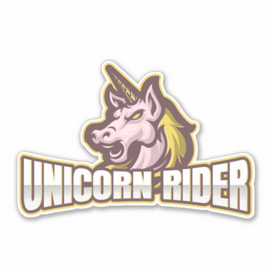 Unicorn Rider Sticker (Voorkant)