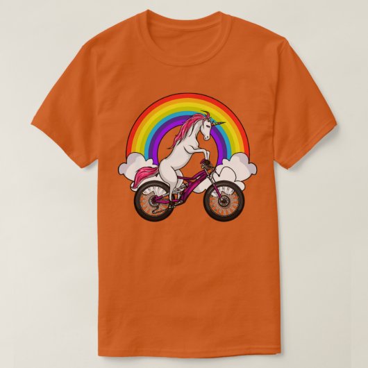 Unicorn Riding A Bicycle T-shirt (Design voorkant)