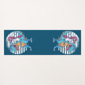 Unicorn Riding A T-Rex Yogamat (Achterkant (horizontaal))