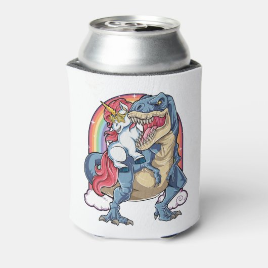 Unicorn Riding Dinosaur Blikjeskoeler (Blikje Achterkant)